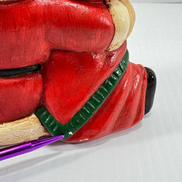 Vintage Hand Painted Santa Claus Figurine Christmas Table Decoration Mrs Claus - Picture 4 of 8